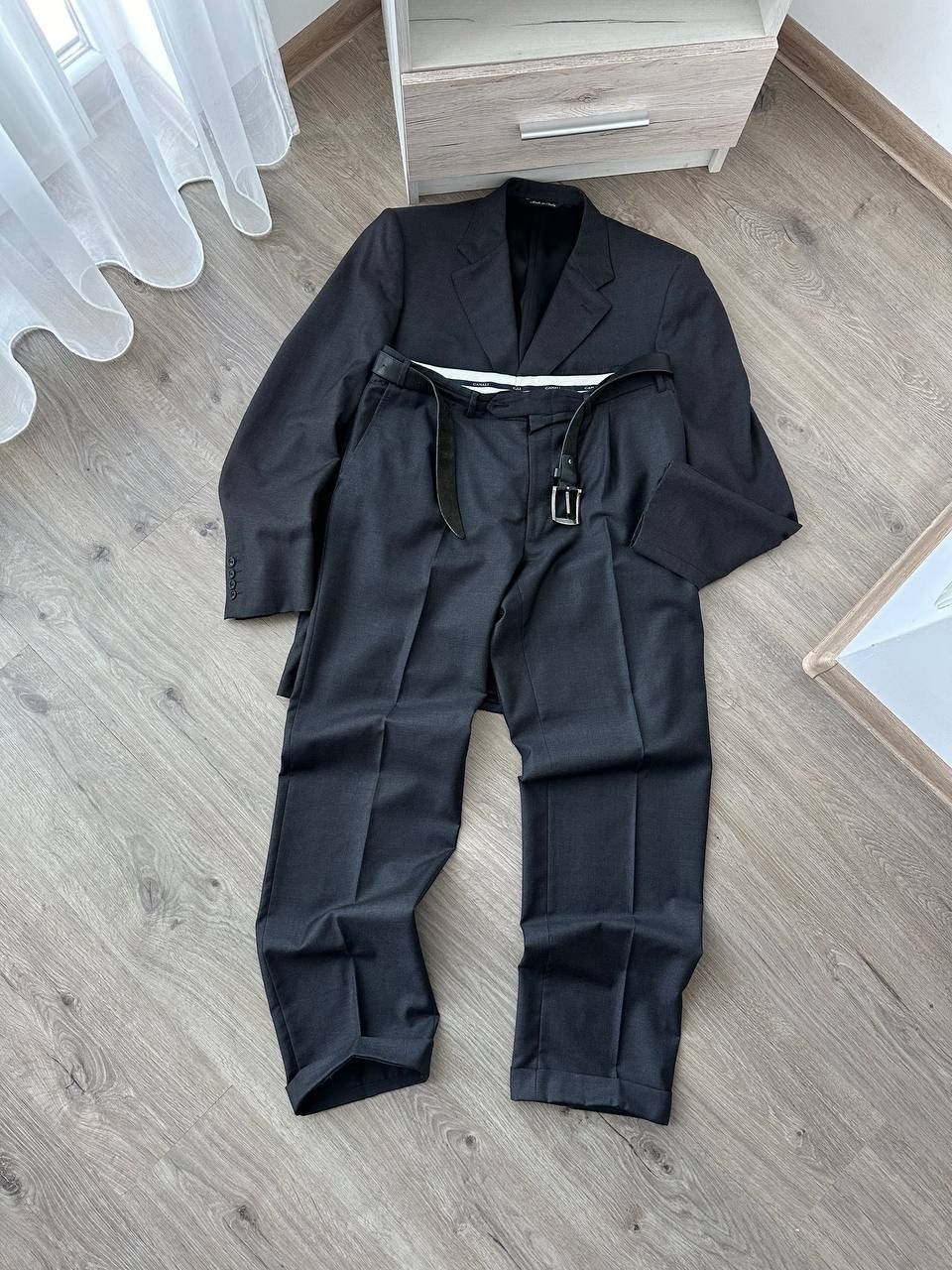 Canali × Vintage Vintage Canali Men's Trousers+Jacket Gray Loro Piana Suit Size 54L - 8 Thumbnail