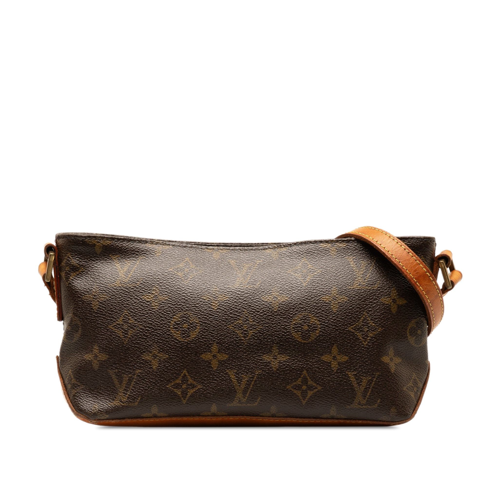 image of Louis Vuitton Monogram Trotteur Crossbody Bag in Brown, Women's