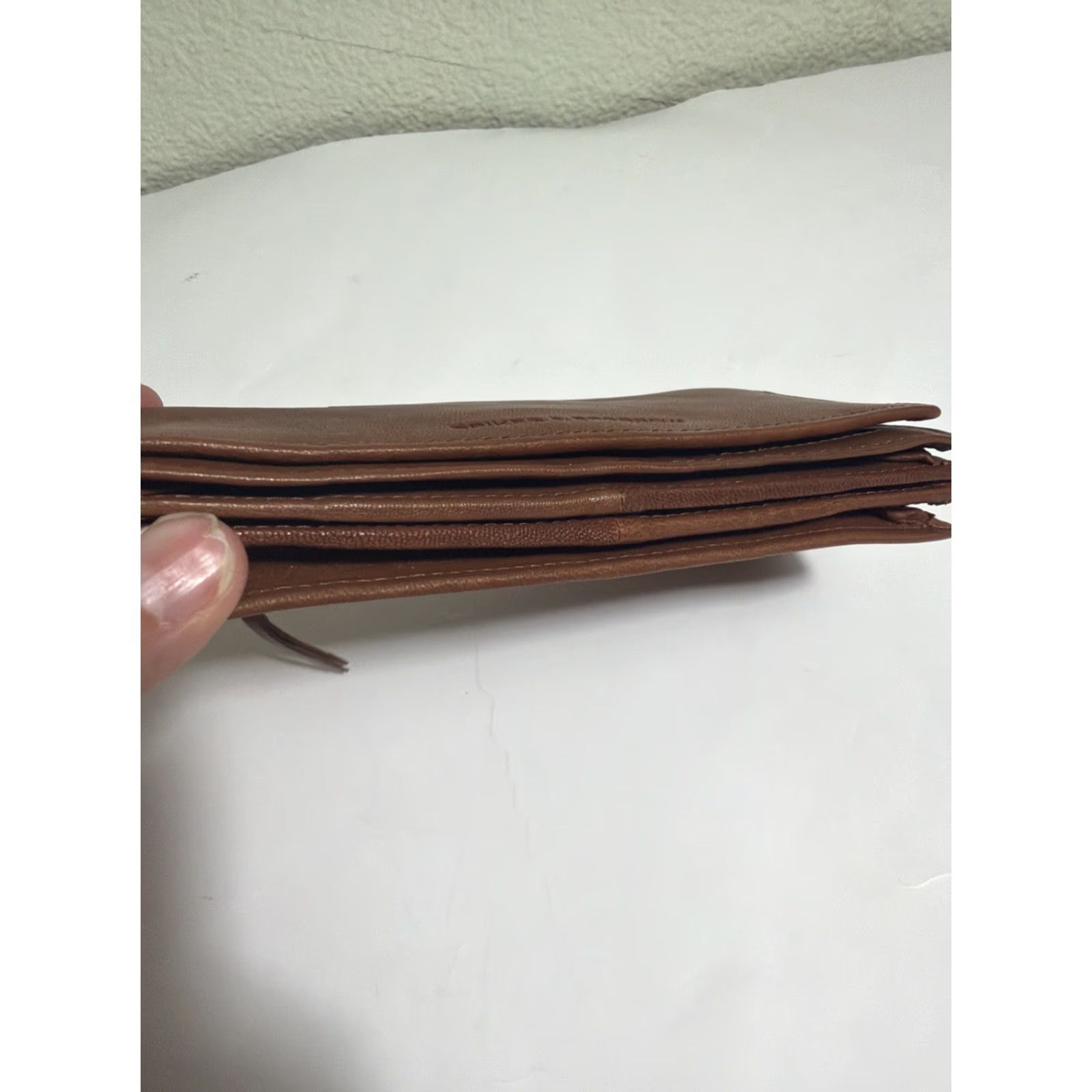 Arrow Spikes and Sparrow Wallet Clutch Brooklyn Brown Leather 3 Zip Compartments RFID Women Card Credit Folding Service? Size ONE SIZE - 5 Thumbnail