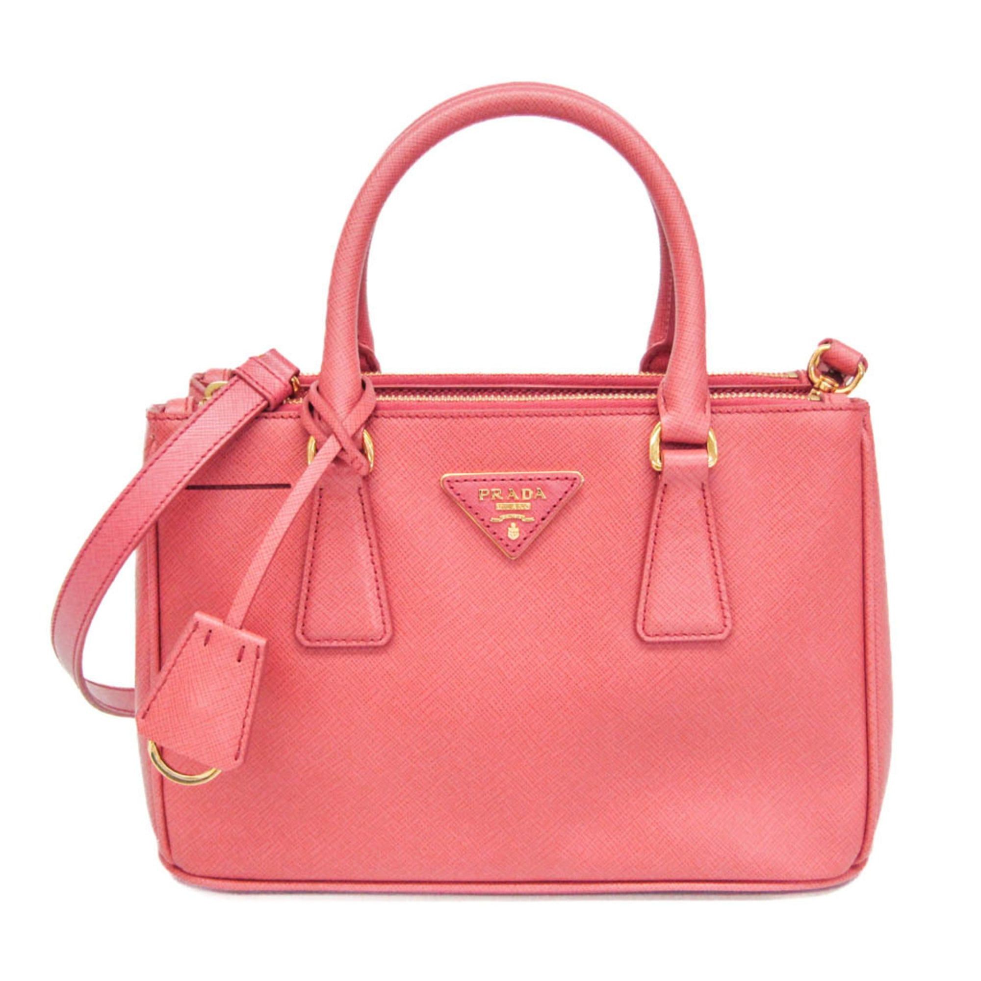 Prada Prada Saffiano Galleria BN2316 Women's Leather Handbag,Shoulder Bag Pink Size ONE SIZE - 1 Thumbnail
