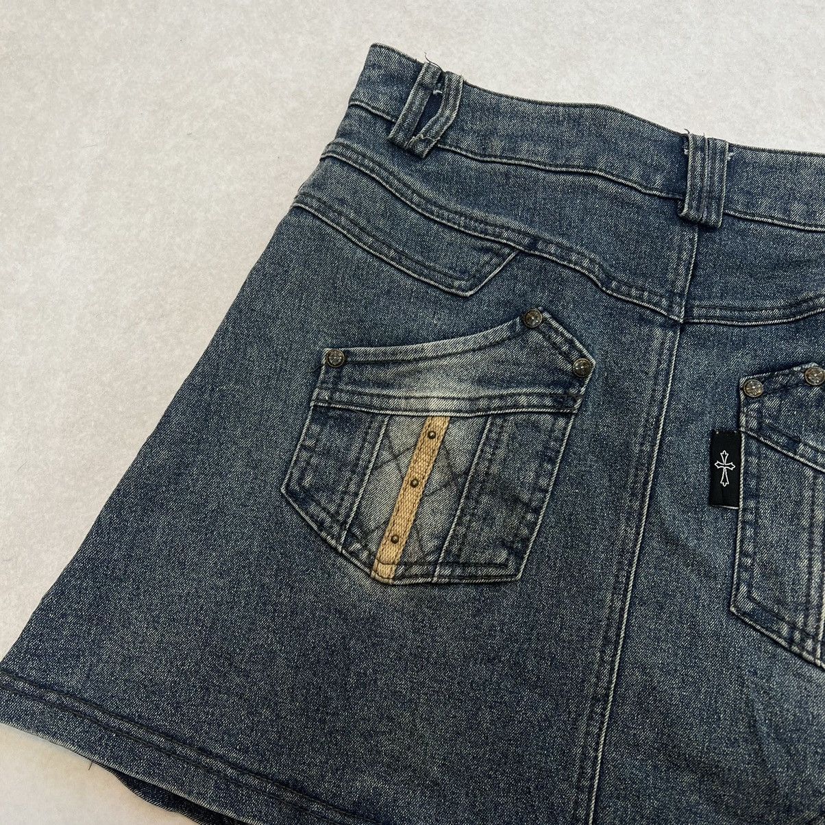 Japanese Brand × Le Grande Bleu (L.G.B.) Ozz Croce Denim Skirt Size 28" / US 6 / IT 42 - 8 Thumbnail