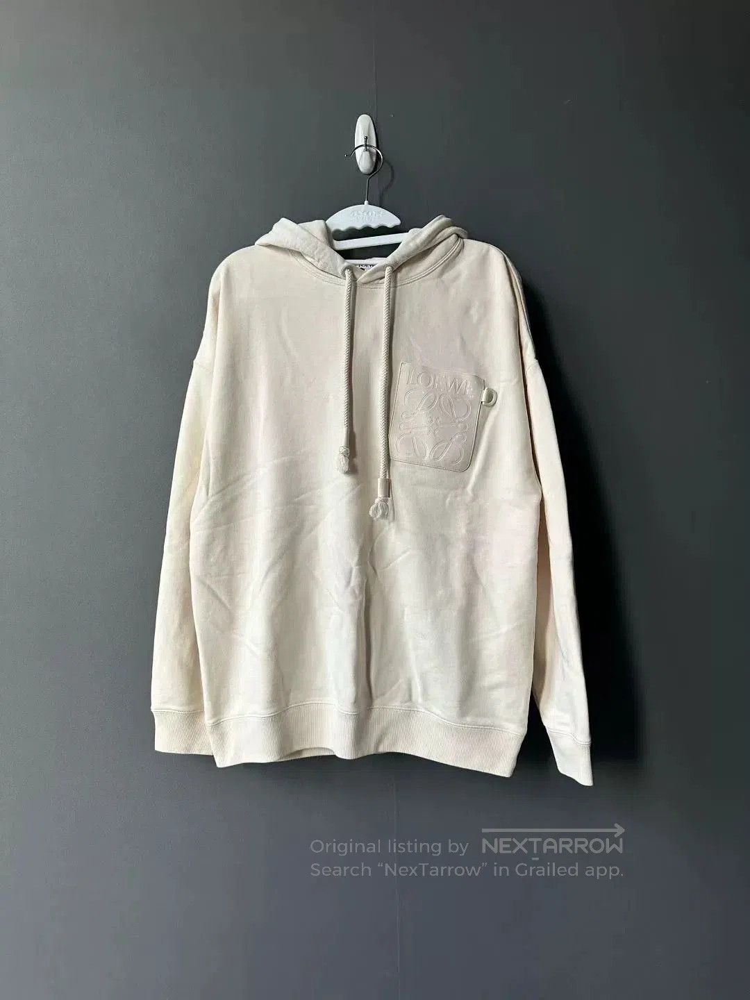 Loewe Loewe White Leather Tag Hoodie. Size US S / EU 44-46 / 1 - 1 Thumbnail