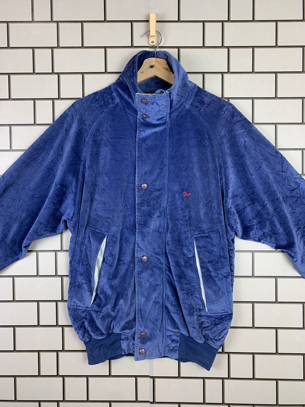 Christian Dior Monsieur Vintage Christian Dior Blue Velvet Jacket Size US L / EU 52-54 / 3 - 4 Thumbnail