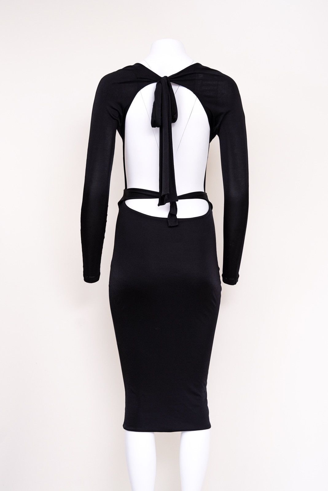 Gucci Gucci By Tom Ford 2003 Black Cutout Midi Dress Size M / US 6-8 / IT 42-44 - 5 Thumbnail
