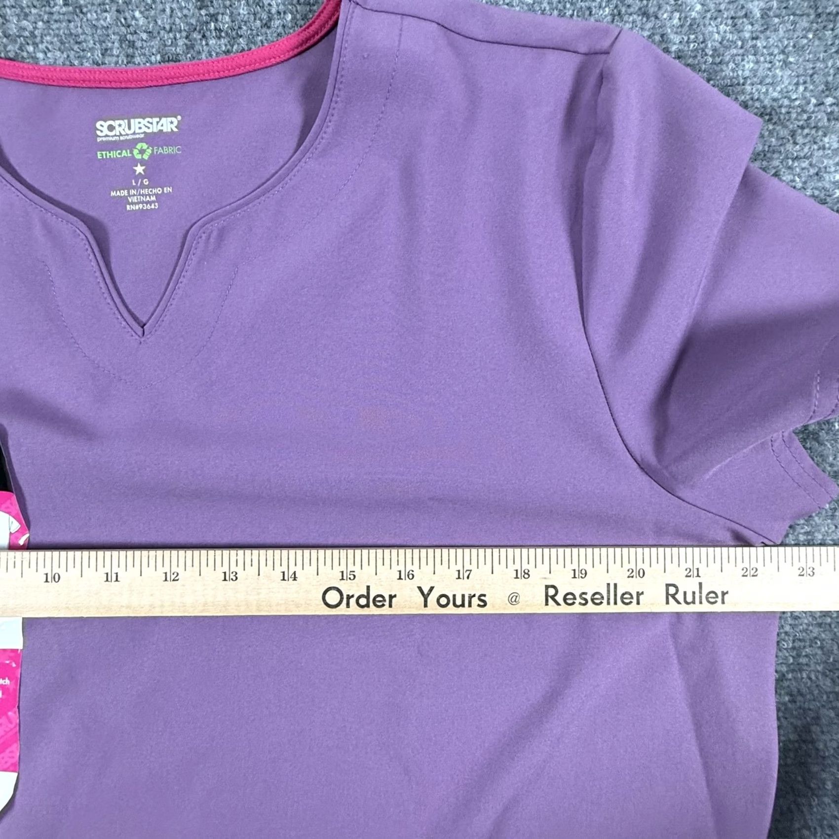 Vintage Scrubstar Top Womens Large Purple Scrub Shirt Nursing Uniform Medical Workwear Size L / US 10 / IT 46 - 3 Thumbnail