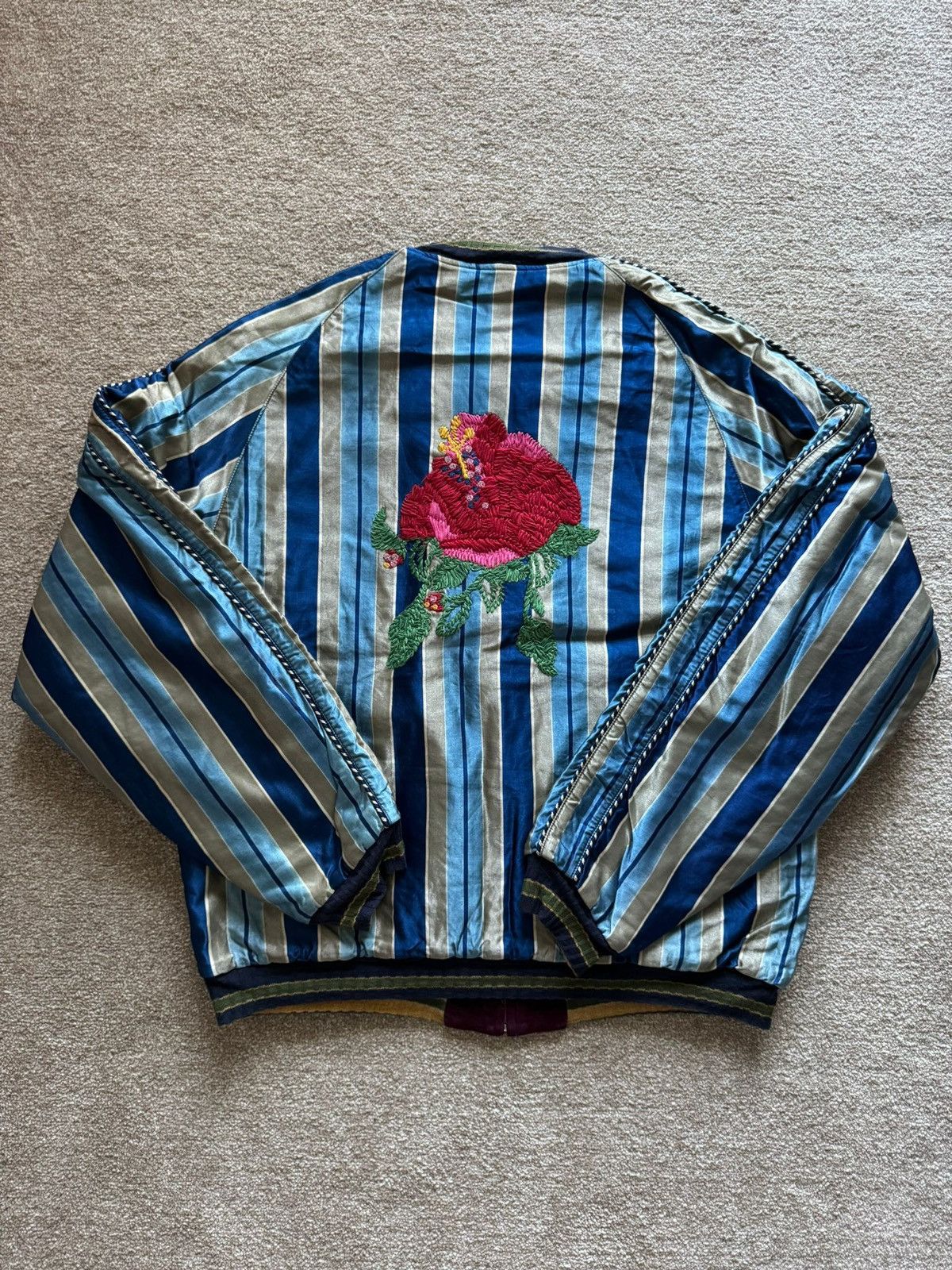 Kapital KAPITAL IDG Rayon Stripe Souvenir Jacket Size US XL / EU 56 / 4 - 2 Thumbnail