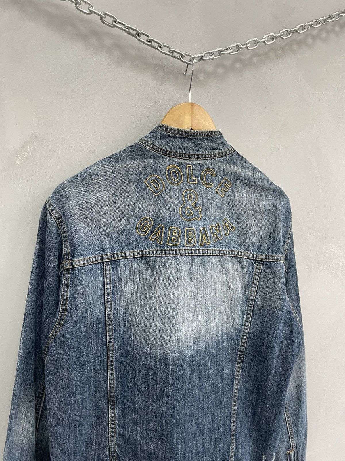 Dolce & Gabbana Rare distressed denim dolce gabbana y2k jacket front logo Size US M / EU 48-50 / 2 - 11 Thumbnail