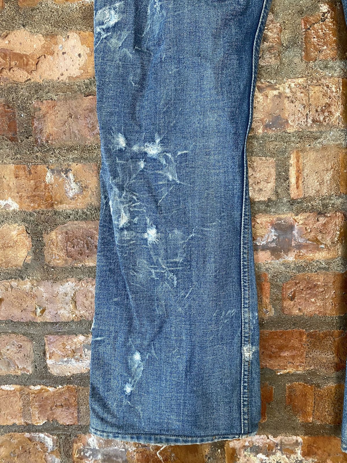 Diesel 2000s Diesel Distressed Dirty Whisker raw flare denim Size US 33 - 19 Thumbnail