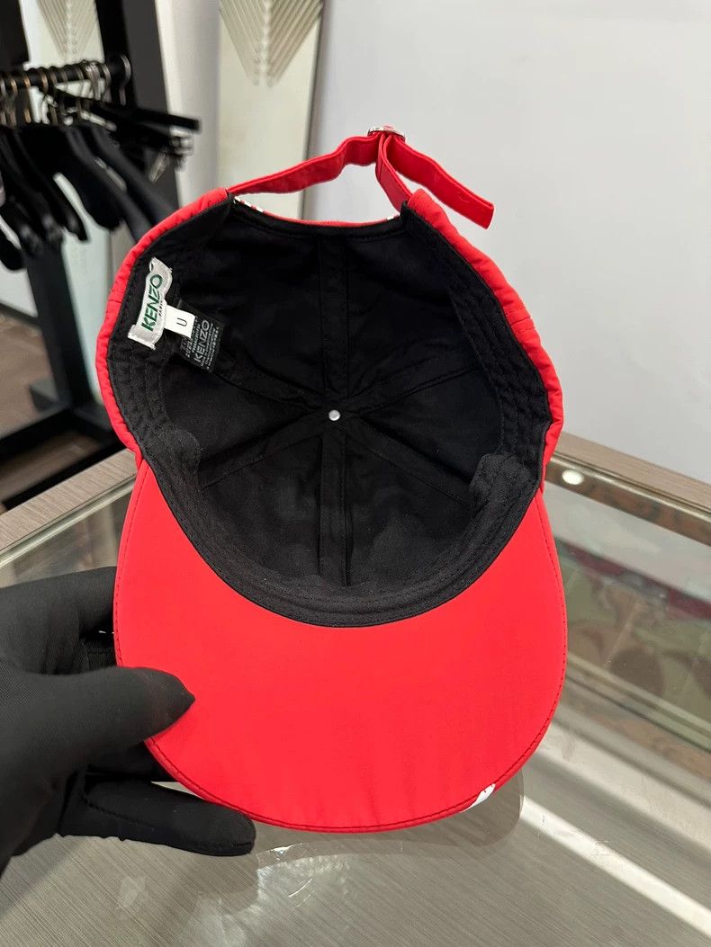 Kenzo KENZO size U Classic White Letter Logo Red Baseball Cap, On Size ONE SIZE - 5 Thumbnail
