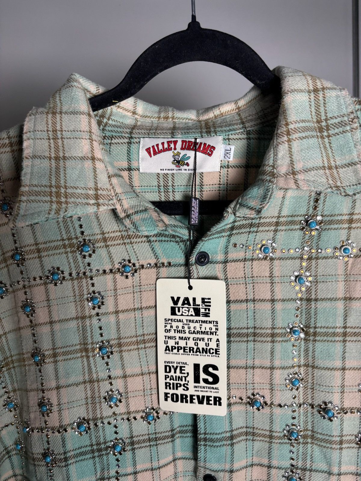 Vale Vale Forever Little Gems Flannel ‘Green’ Size US XXL / EU 58 / 5 - 4 Thumbnail