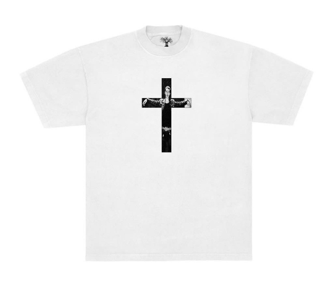 Drain Gang × Haunted Mound Turnabout - LOE white Cross t shirt haunted mound sematary Size US XL / EU 56 / 4 - 2 Thumbnail