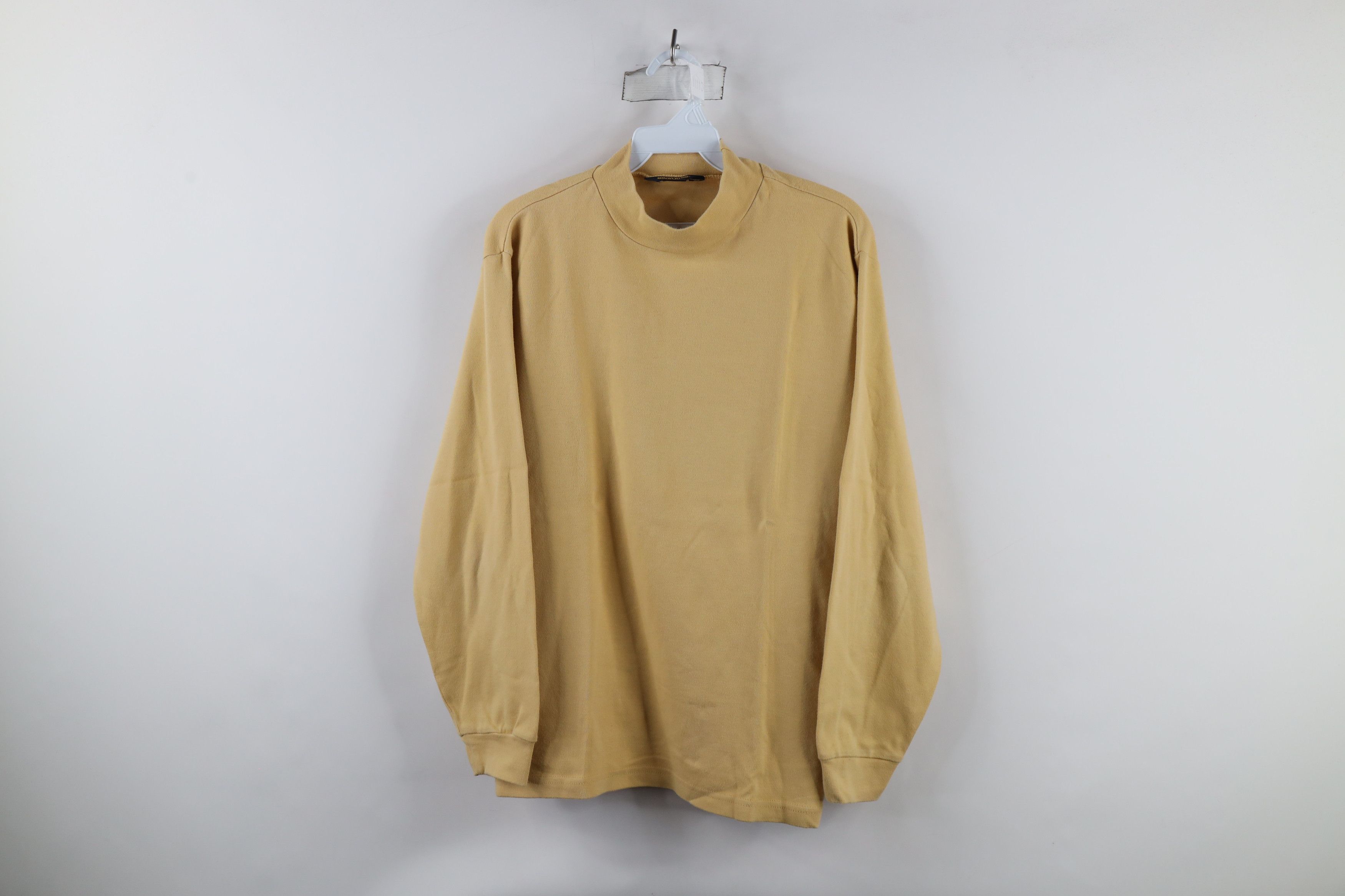 Vintage × Woolrich Woolen Mills Vintage 90s Woolrich Long Sleeve Mock Neck T-Shirt Yellow Size M / US 6-8 / IT 42-44 - 1 Thumbnail