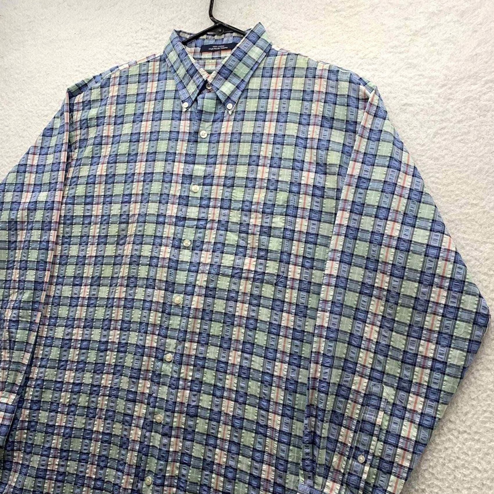 Vintage VINTAGE Samuel Smith Shirt Mens L Plaid Preppy Aiken SC Tailor Size US L / EU 52-54 / 3 - 3 Thumbnail
