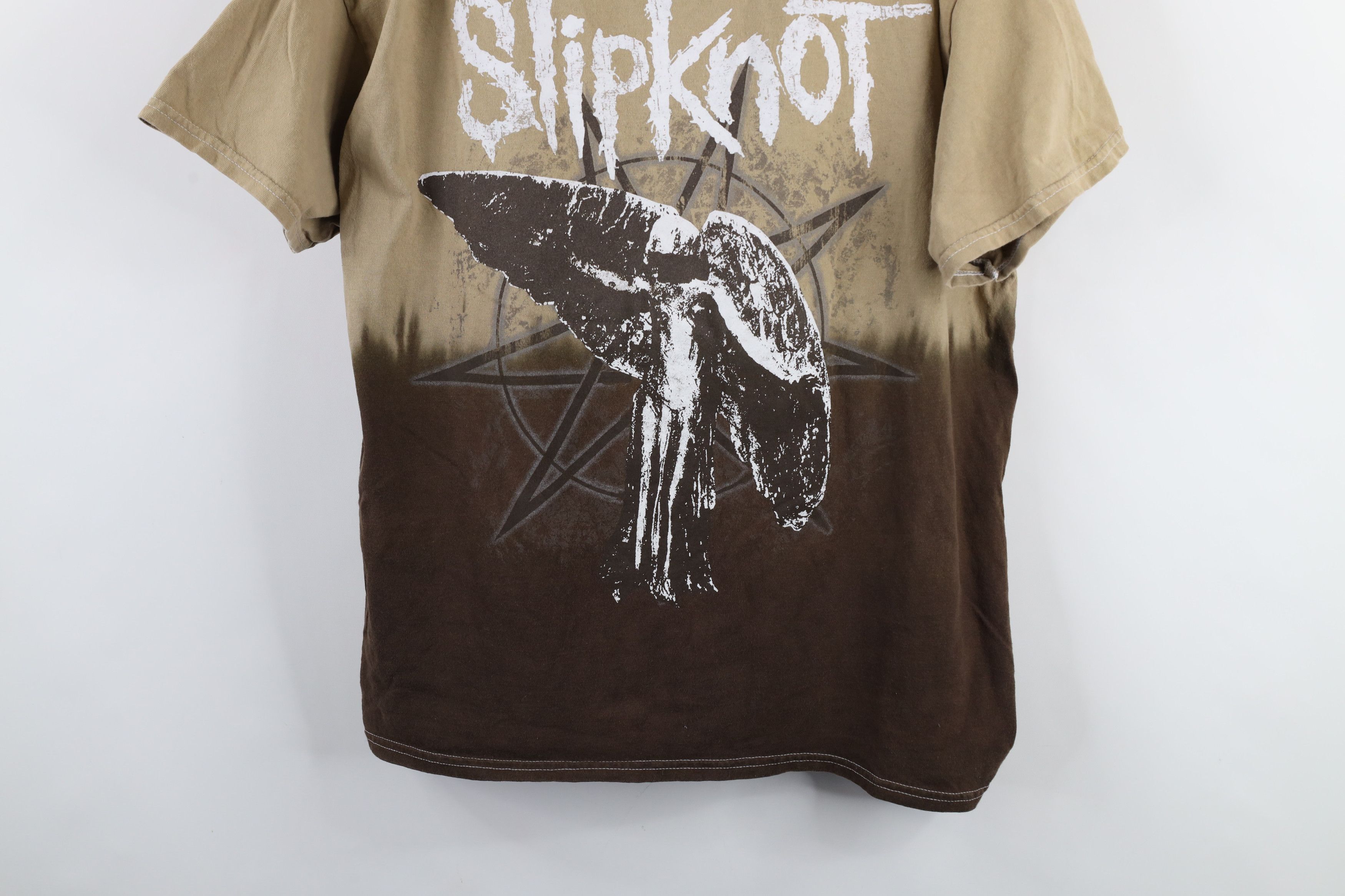 Vintage Retro Y2K Spell Out Pentagram Angel Slipknot Band T-Shirt Size US M / EU 48-50 / 2 - 3 Thumbnail