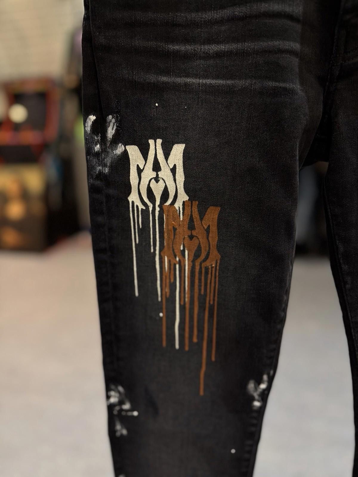 Amiri Size 33 - Amiri Paint Leg Black Jeans 100% Authentic NEW Size US 33 - 5 Thumbnail