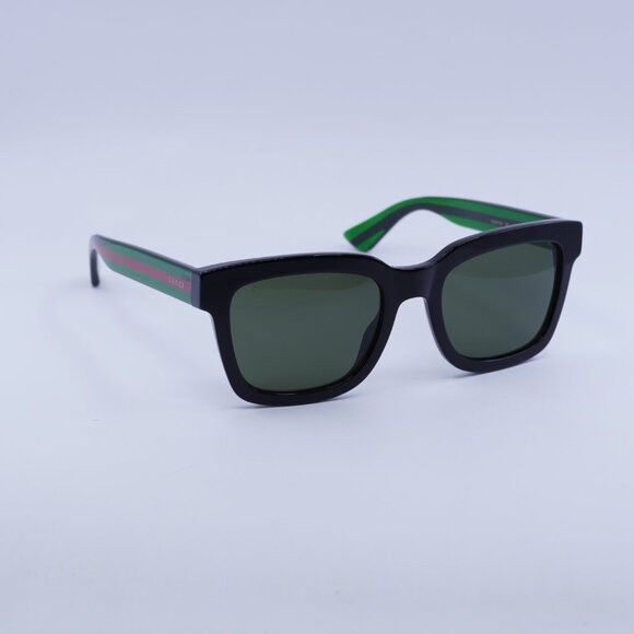 Gucci Gucci GG0001SN 002 Sunglasses Black Square Frame, Green Lens Size ONE SIZE - 7 Thumbnail