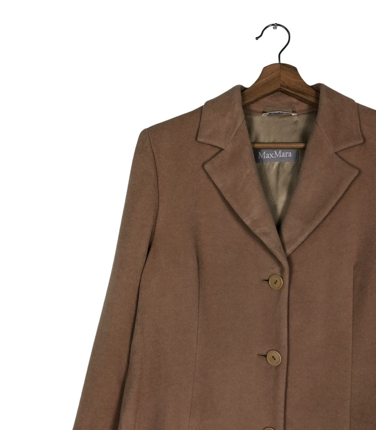 Japanese Brand 🔥VINTAGE LONG JACKET WOOL HERRINGBONE MAX MARA Size M / US 6-8 / IT 42-44 - 6 Thumbnail