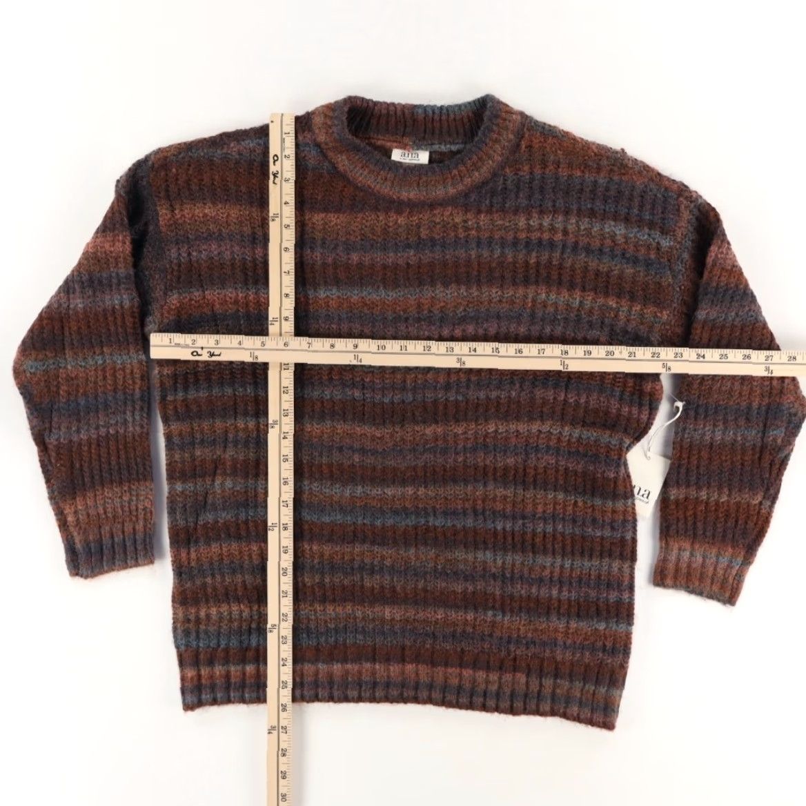 Vintage Ana Knit Crewneck Striped Sweater Berry Spacedye Women's S Shirt Size S / US 4 / IT 40 - 3 Thumbnail