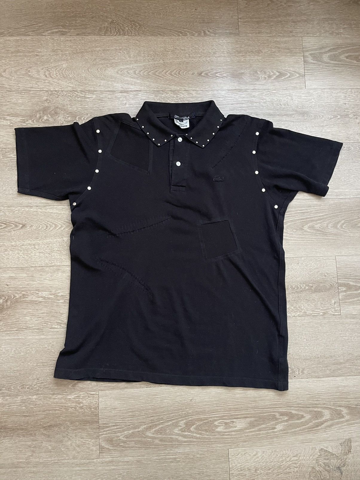 Junya Watanabe RARE Junya Watanabe x Lacoste Overdyed Patchwork Polo Shirt Grailed