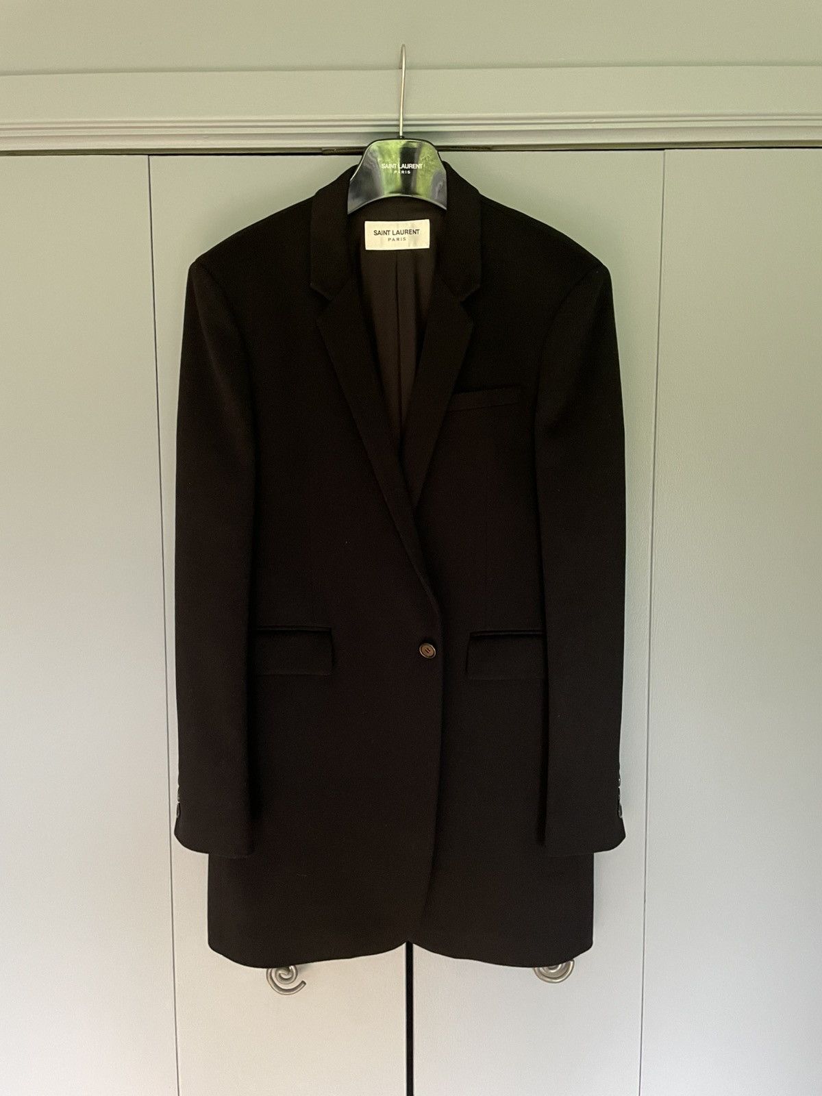Saint Laurent Paris Single-Breasted Wool Cashmere Coat Size US L / EU 52-54 / 3 - 12 Thumbnail