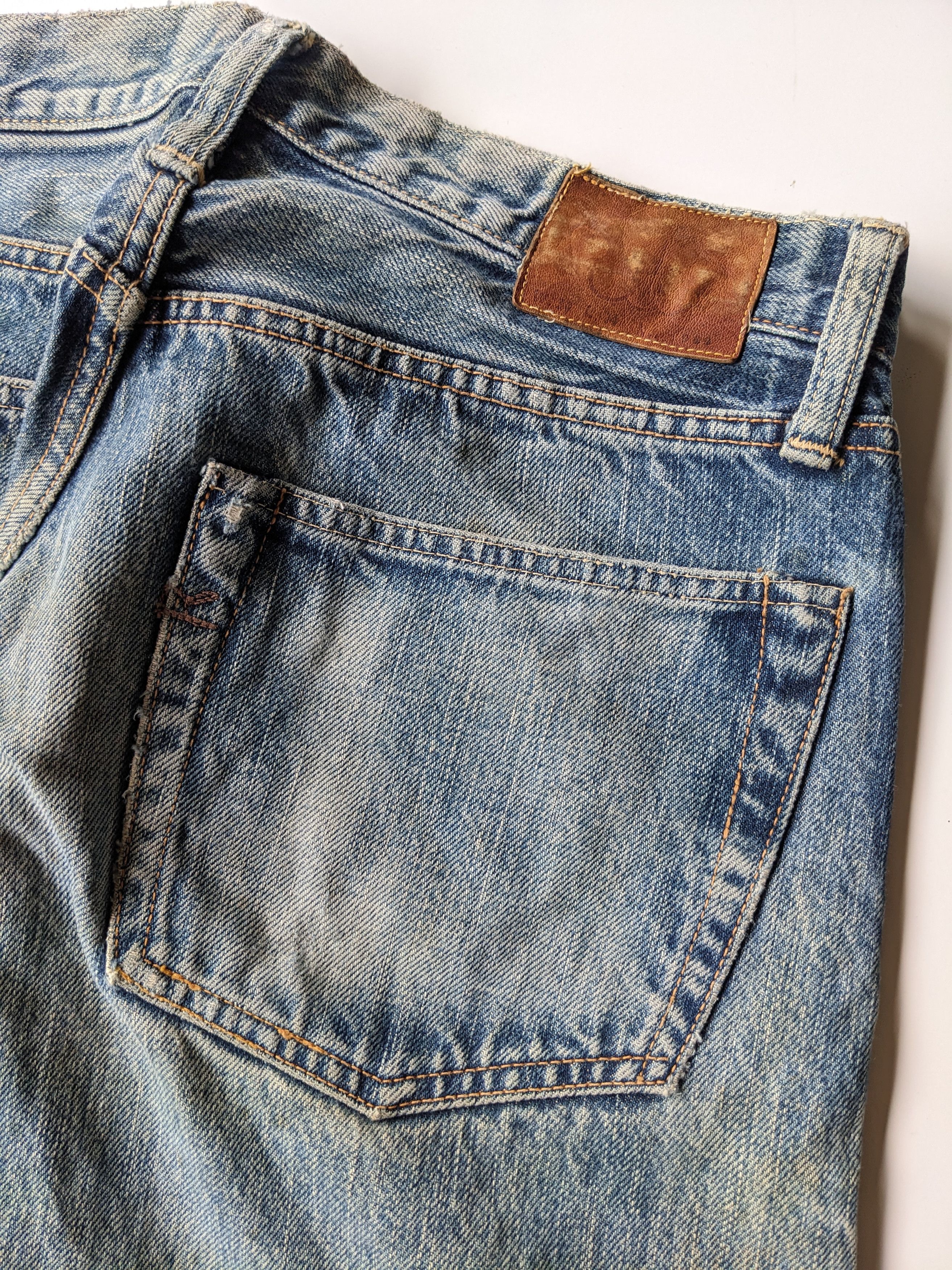 45rpm × Japanese Brand Vintage 45rpm distressed selvedge jeans Size US 28 / EU 44 - 6 Thumbnail