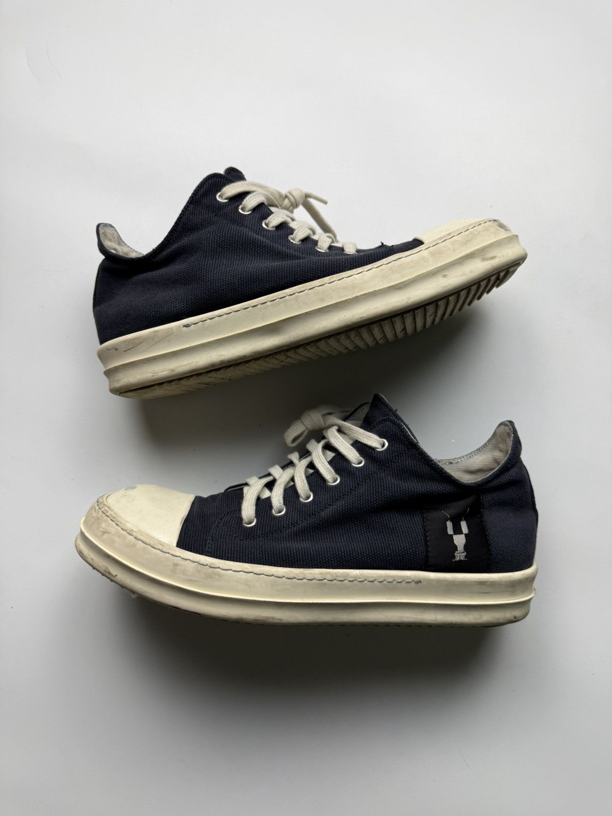 Rick Owens Drkshdw Rick Owens Drkshdw Logo Navy Ramones Low Size US 10 / EU 43 - 2 Thumbnail