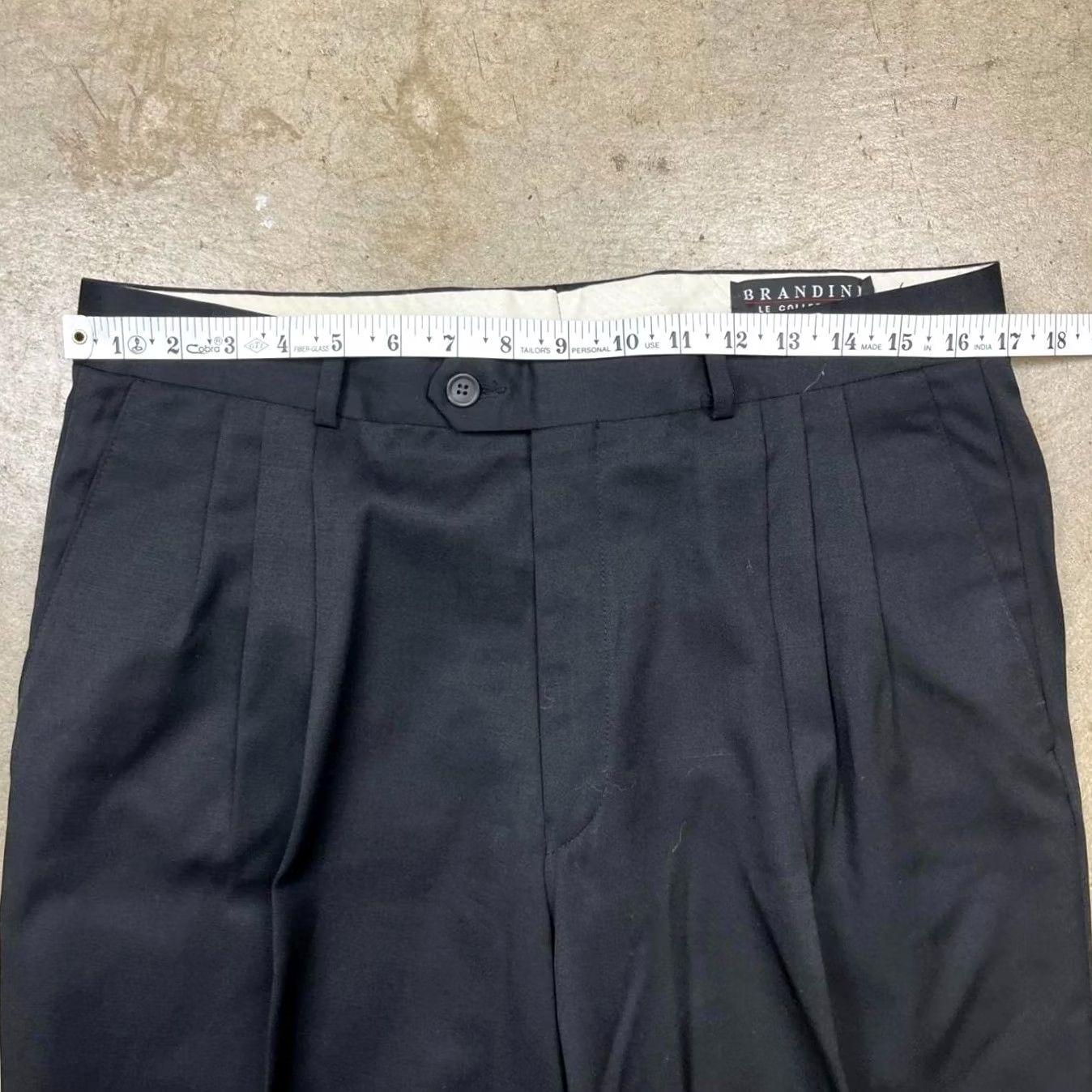 Vintage VINTAGE Brandini Trousers Wool 34x32 black dress pants Pleated Size US 34 / EU 50 - 4 Thumbnail