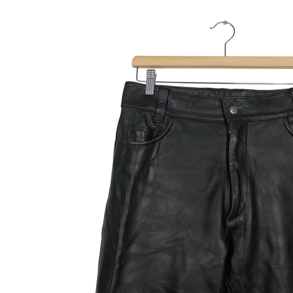 Vintage Vintage B’s Leather Black Genuine Leather Biker Pants Size US 30 / EU 46 - 8 Thumbnail