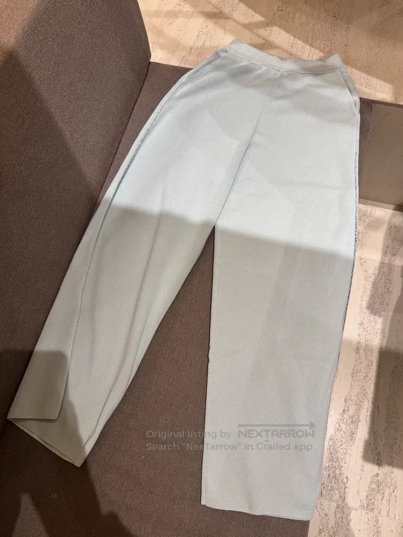 Loro Piana Loro Piana Pale Blue Knit Trousers Size 25" / US 0 / IT 36 - 1 Thumbnail