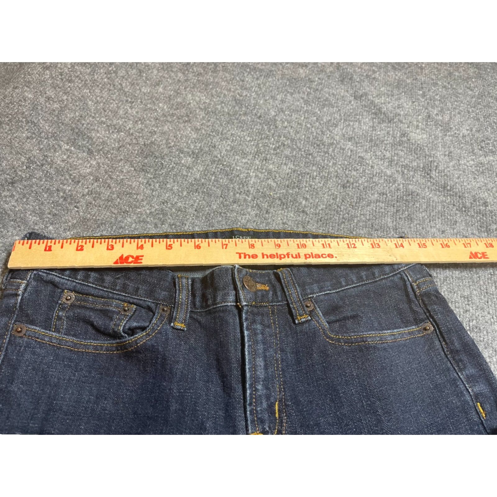 J.Crew J.CREW Jeans Womens Size 29 x 27 Blue Denim Toothpick Darkwash Regular Size Type: Jeans Mens? Size 29" - 3 Thumbnail