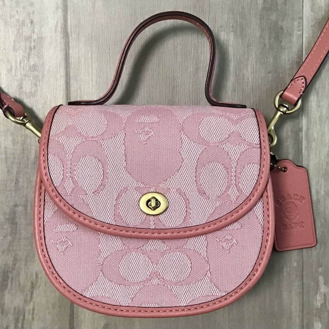 Bape × Coach BAPE × COACH MINI TOP HANDLE SADDLE BAG PINK a bathing ape Size ONE SIZE - 2 Thumbnail