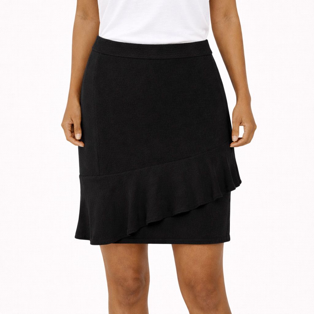 Sandro Cotton Ruffle Knit Skirt Fall Party Gift Spring Summer Size 26" / US 2 / IT 38 - 1 Thumbnail