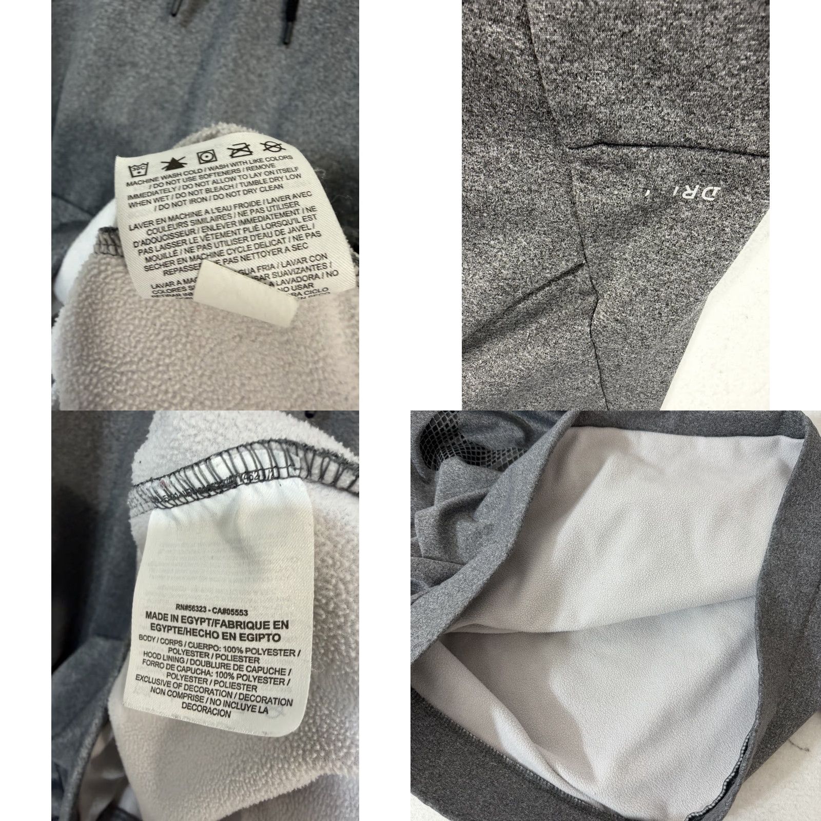 Nike Nike Dri Fit Cowl Neck Gray Swoosh Logo Mens Hoodie Hooded Sweatshirt Sz L Size US L / EU 52-54 / 3 - 8 Thumbnail