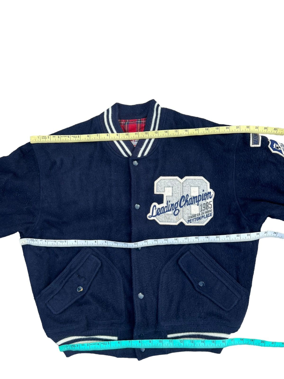 Japanese Brand × PPFM Vintage PPFM X Comme Ca Du Mode Fleece Varsity Bomber Jacket Size US M / EU 48-50 / 2 - 3 Thumbnail