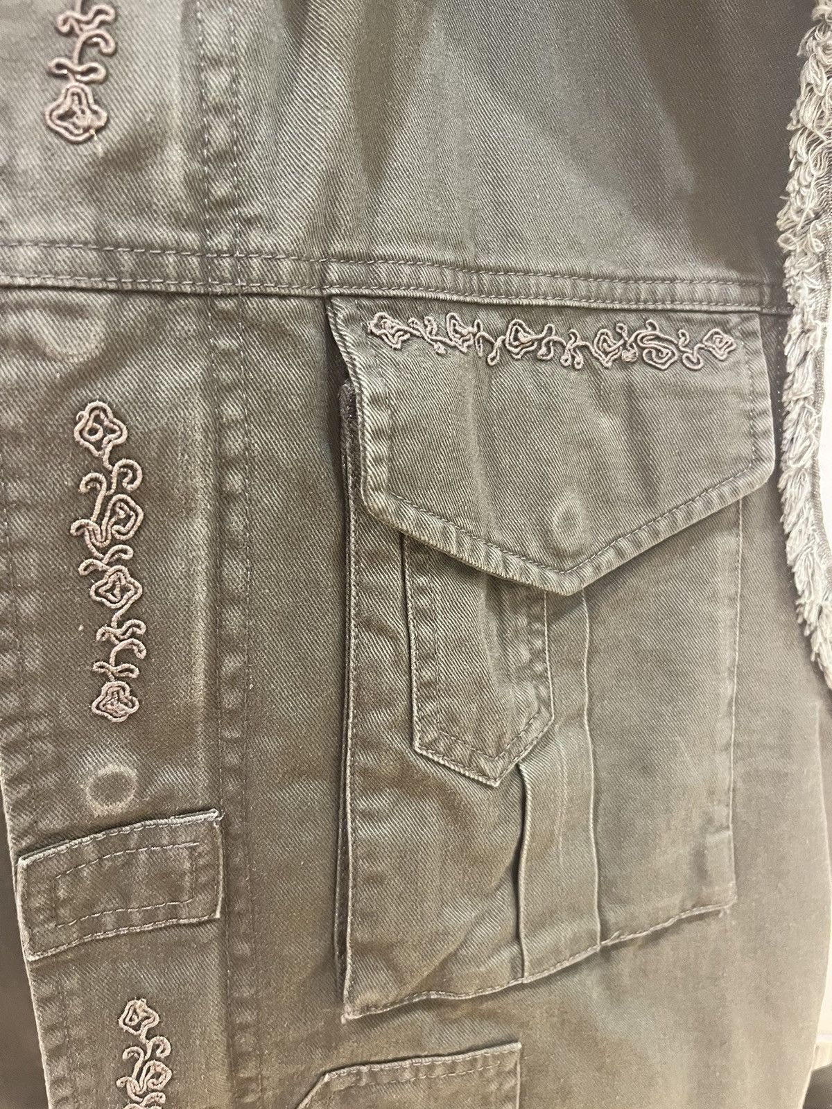 Saint Laurent Paris kaki green vest gilet with embroidery size46 Size US S / EU 44-46 / 1 - 4 Thumbnail