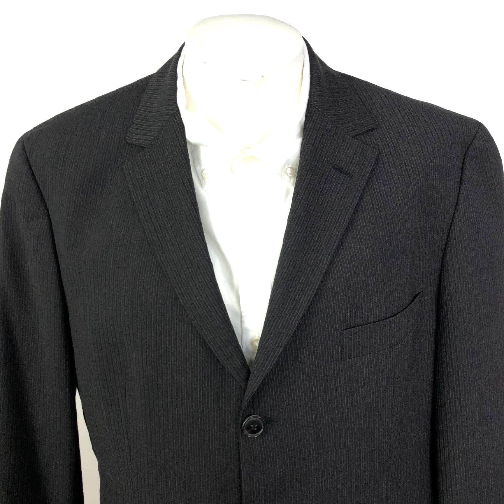 Hugo Boss Hugo Boss Men's 100% Wool Three-Button Sport Coat Jacket Brown Blue MINT Size US XS / EU 42 / 0 - 2 Thumbnail