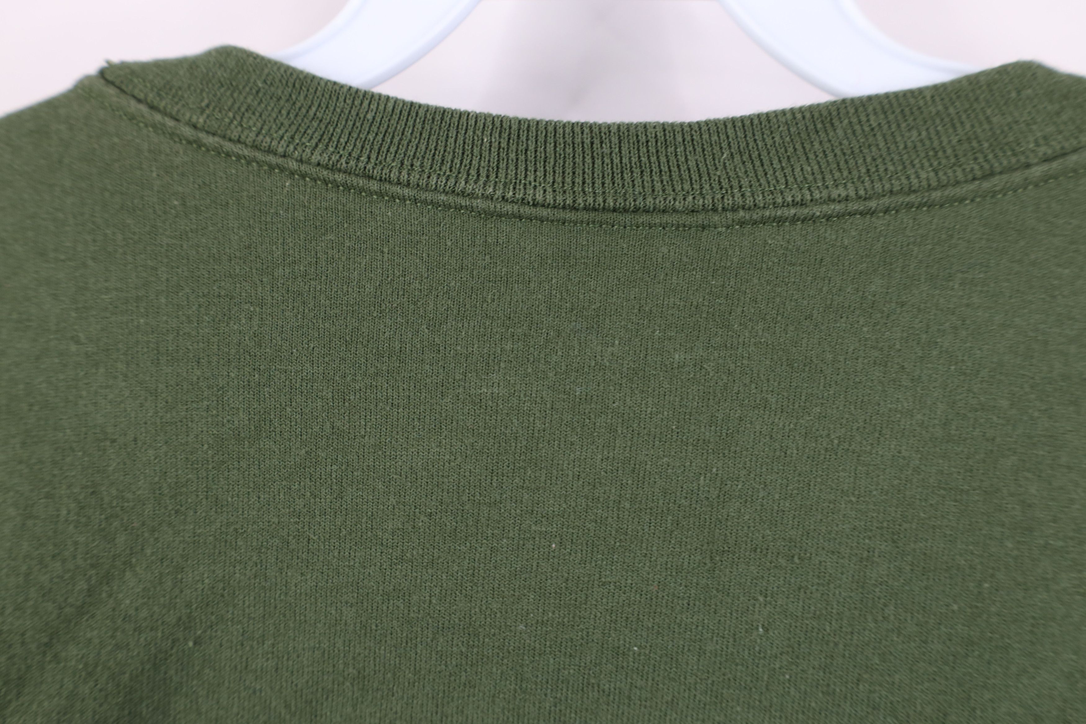 Vintage Vintage 90s Streetwear Faded Blank Crewneck Sweatshirt Green Size US XXL / EU 58 / 5 - 8 Thumbnail