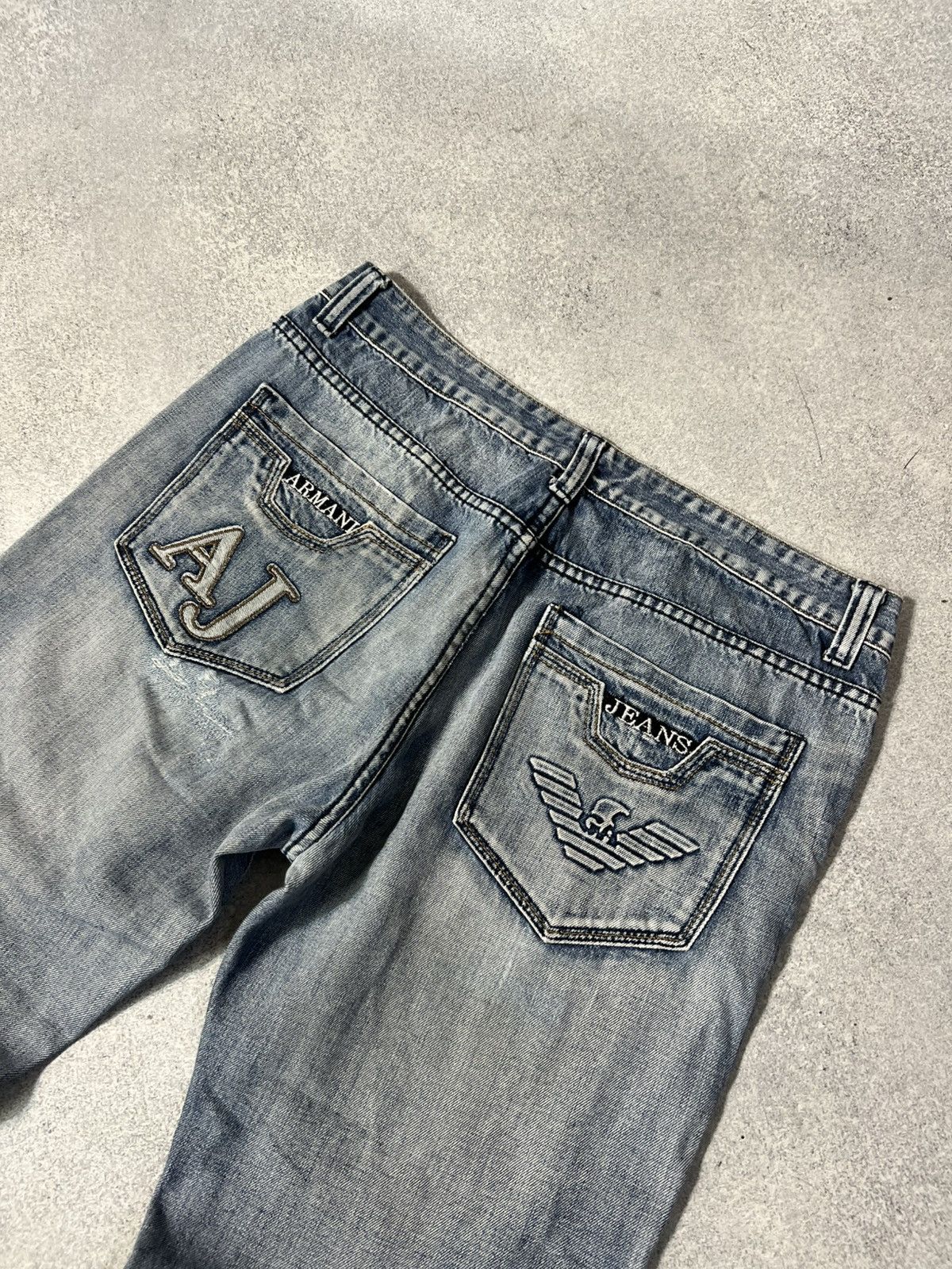 Armani Vintage Armani Jeans Big Logo Denim Pants size 36 L Size US 36 / EU 52 - 2 Thumbnail