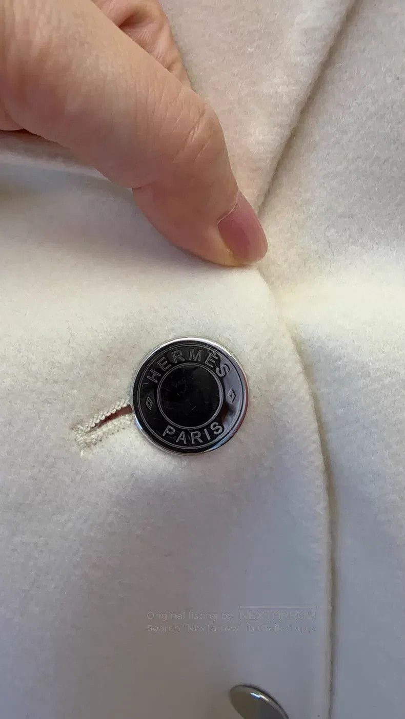Hermes Hermes White Cashmere Coat Size XXS / US 00 / IT 34 - 5 Thumbnail