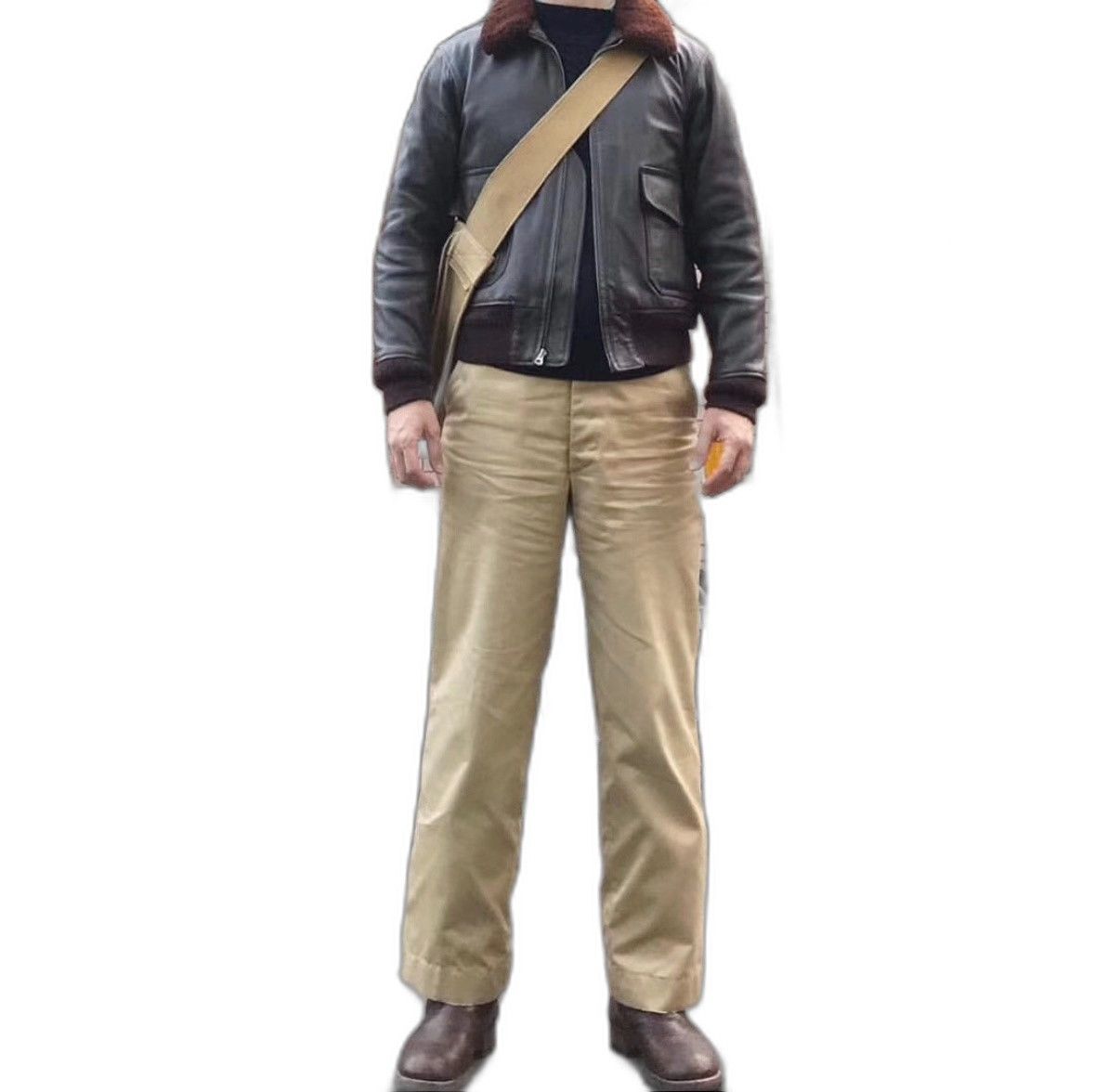 Cushman Cushman Khaki Wide-Leg Pants Size US 32 / EU 48 - 1 Thumbnail