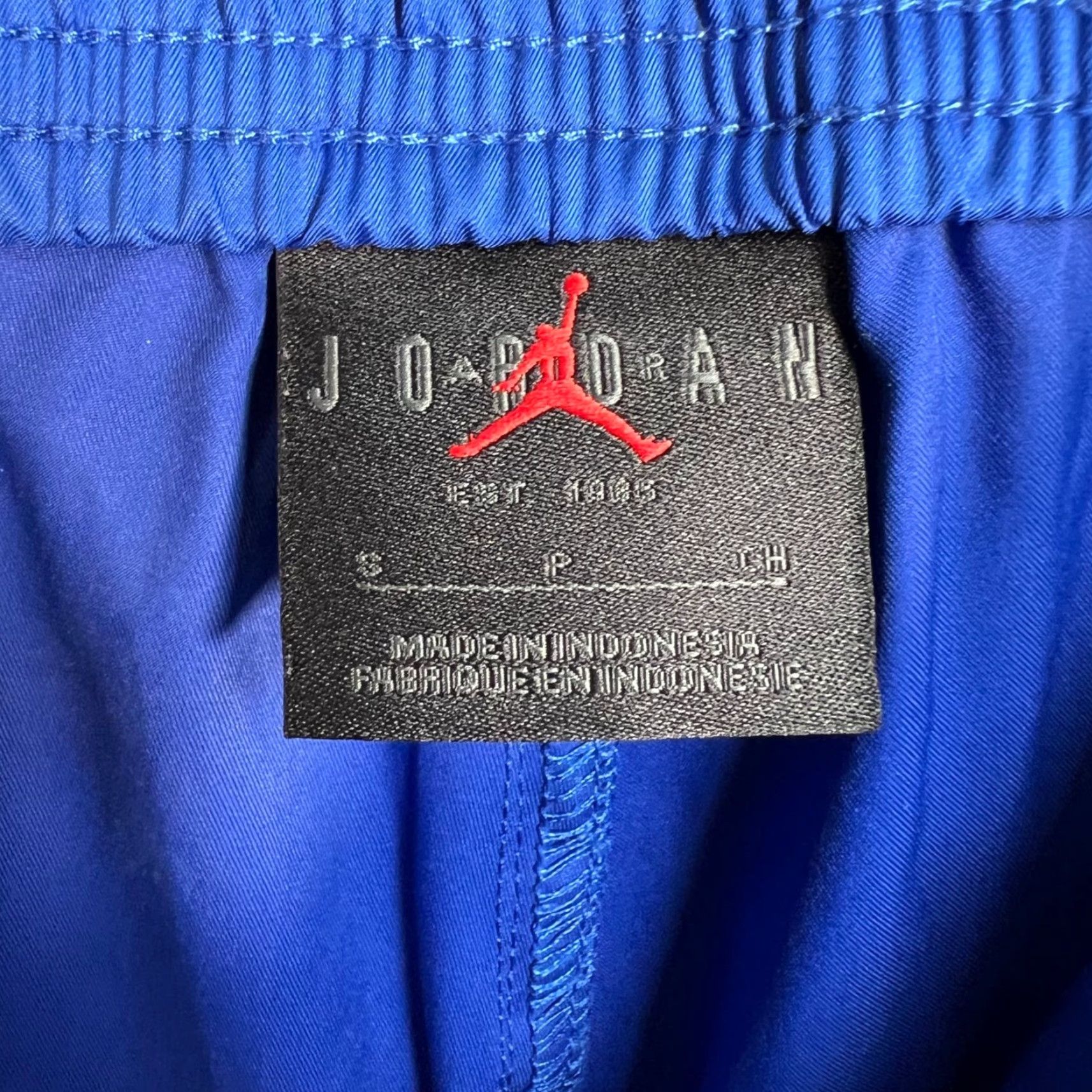 Jordan Brand Jordan Mens Small Blue Utility Cargo Pants W/ Elastic Waist Athletic Cargo Pocket Logo Regular Fit Shoes? Size US 29 - 3 Thumbnail
