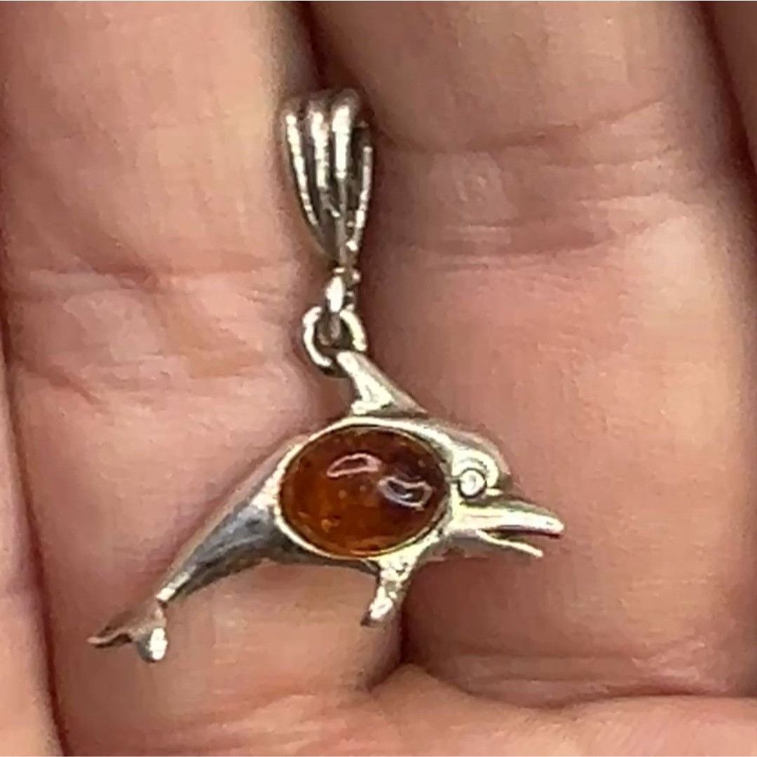 Other Cognac Amber Dolphin Pendant 925 Sterling Silver Womens Jewe Size ONE SIZE - 9 Thumbnail