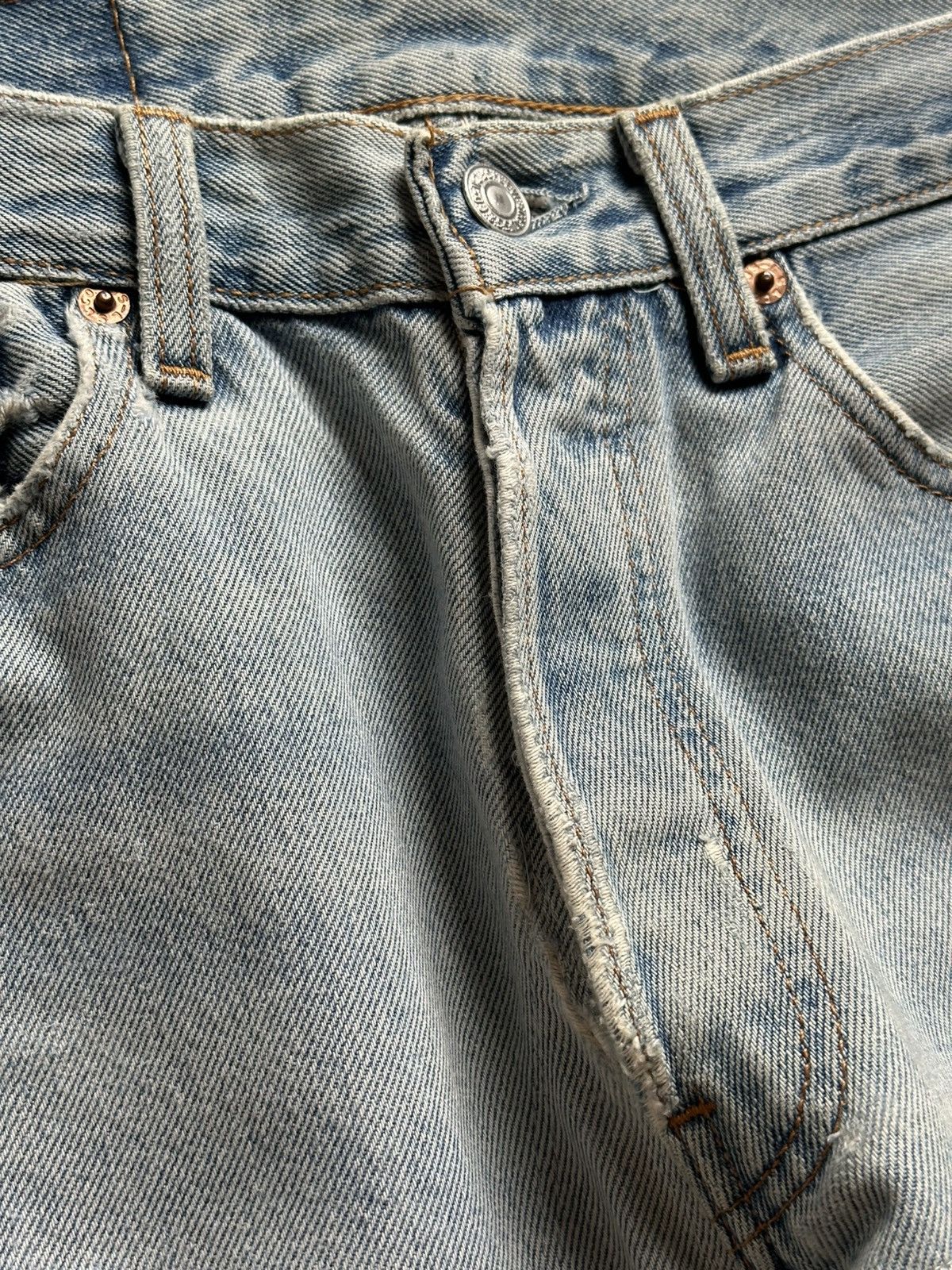 Levi's Levi's 501 repaired/stitched/sashiko distressed jeans Size US 28 / EU 44 - 8 Thumbnail