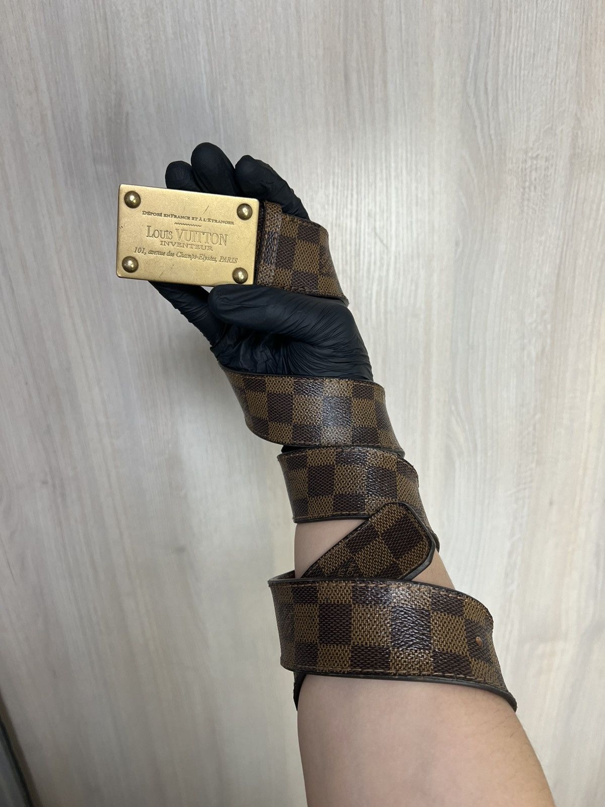 Louis Vuitton Louis Vuitton Damier Ebene Inventeur Belt Size 40 - 1 Thumbnail