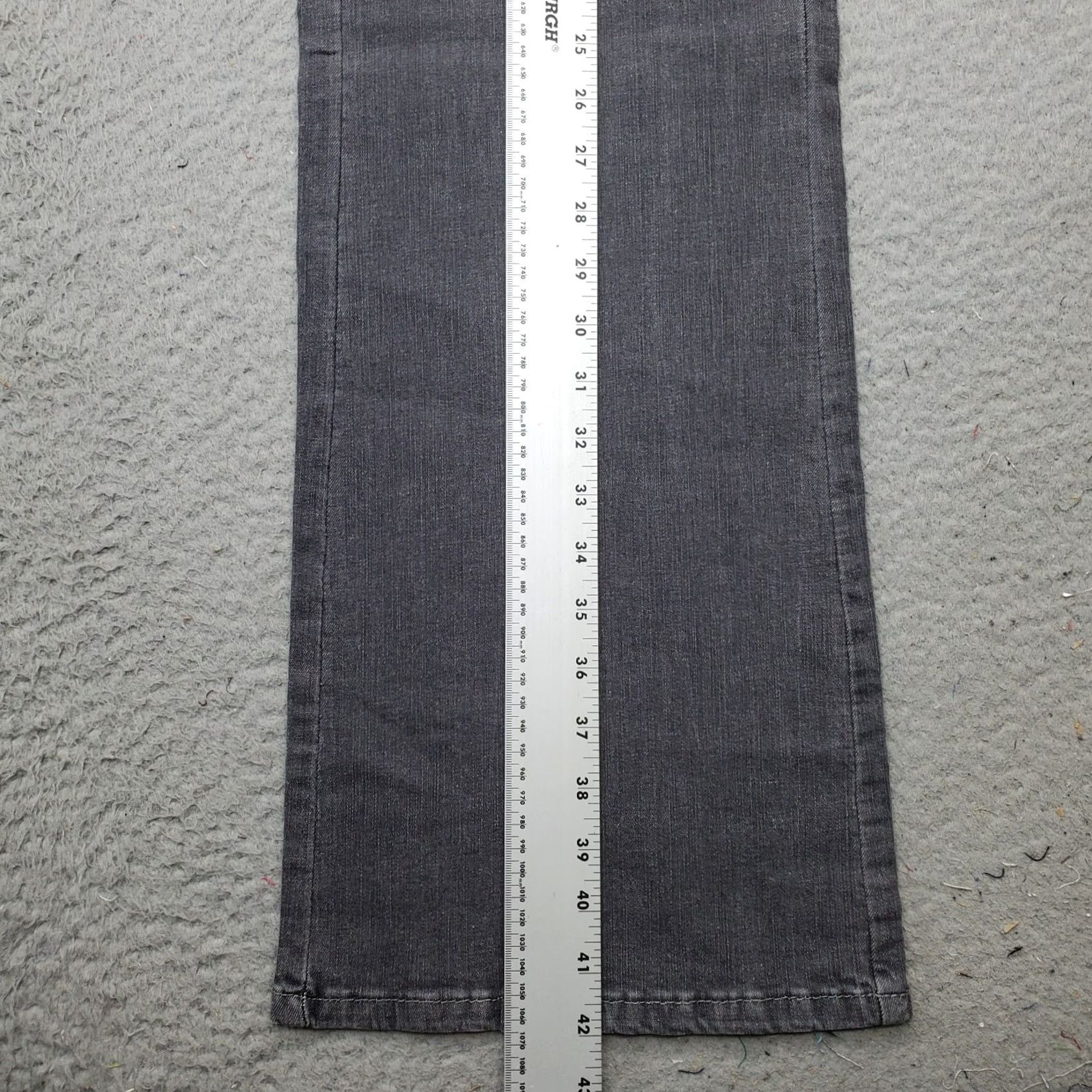 Lee Lee Jeans Womens Size 18 Bootcut Gray Denim Stretch Low Rise Outdoor - 32" Inseam 5-Pocket Modern Regular Fit Size 40" / US 18 - 3 Thumbnail