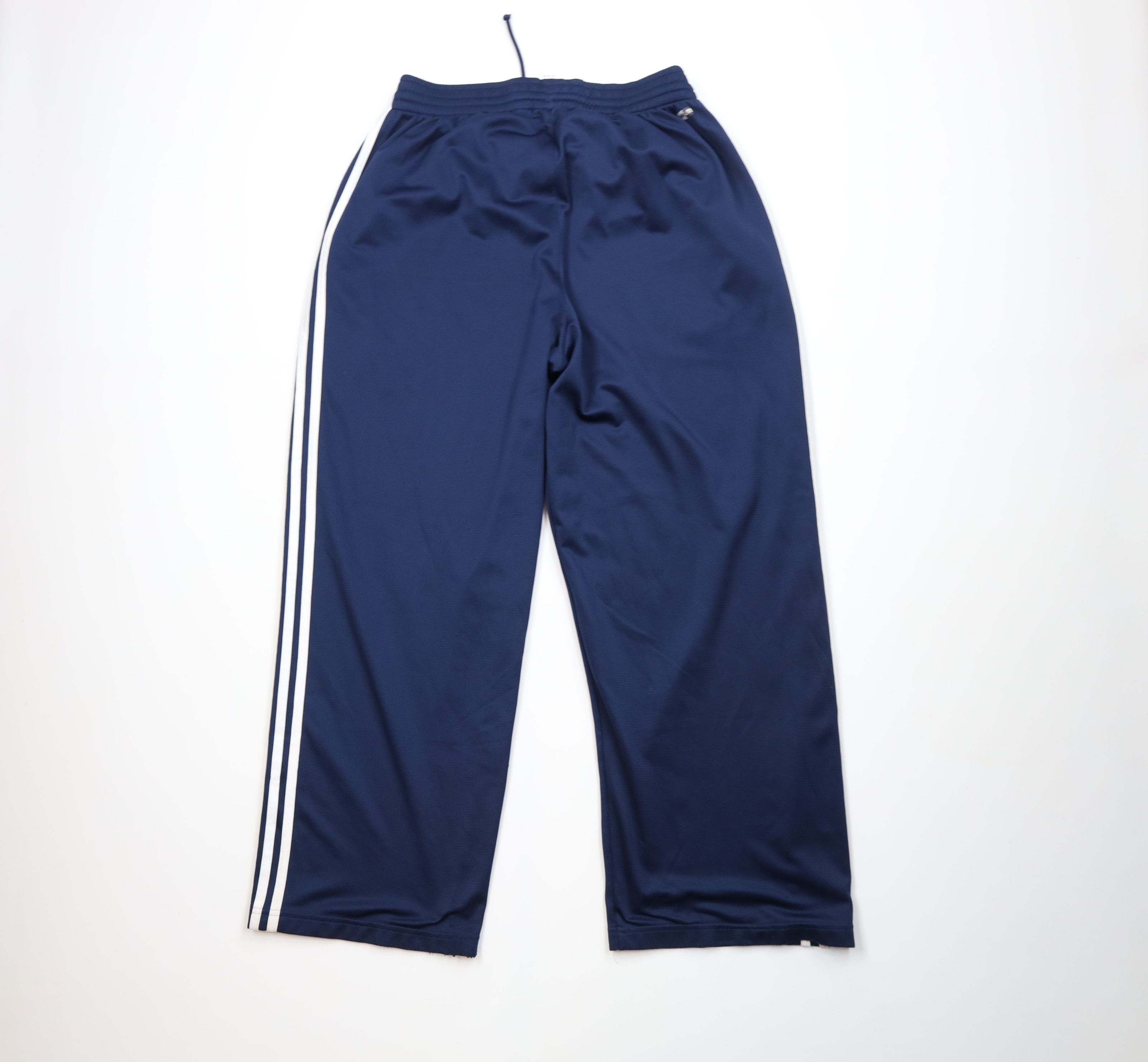 Adidas Vintage Y2K Adidas Spell Out Striped Wide Leg Pants Blue Size US 36 / EU 52 - 10 Thumbnail