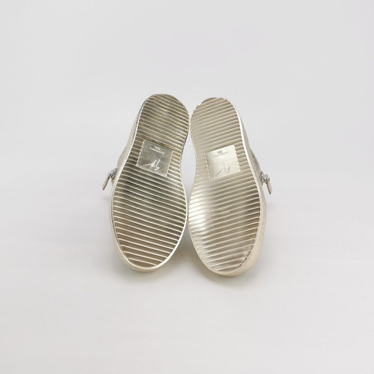 Giuseppe Zanotti Giuseppe Zanotti Gold Croc-Embossed High Top Sneakers Size US 5.5 / IT 35.5 - 5 Thumbnail