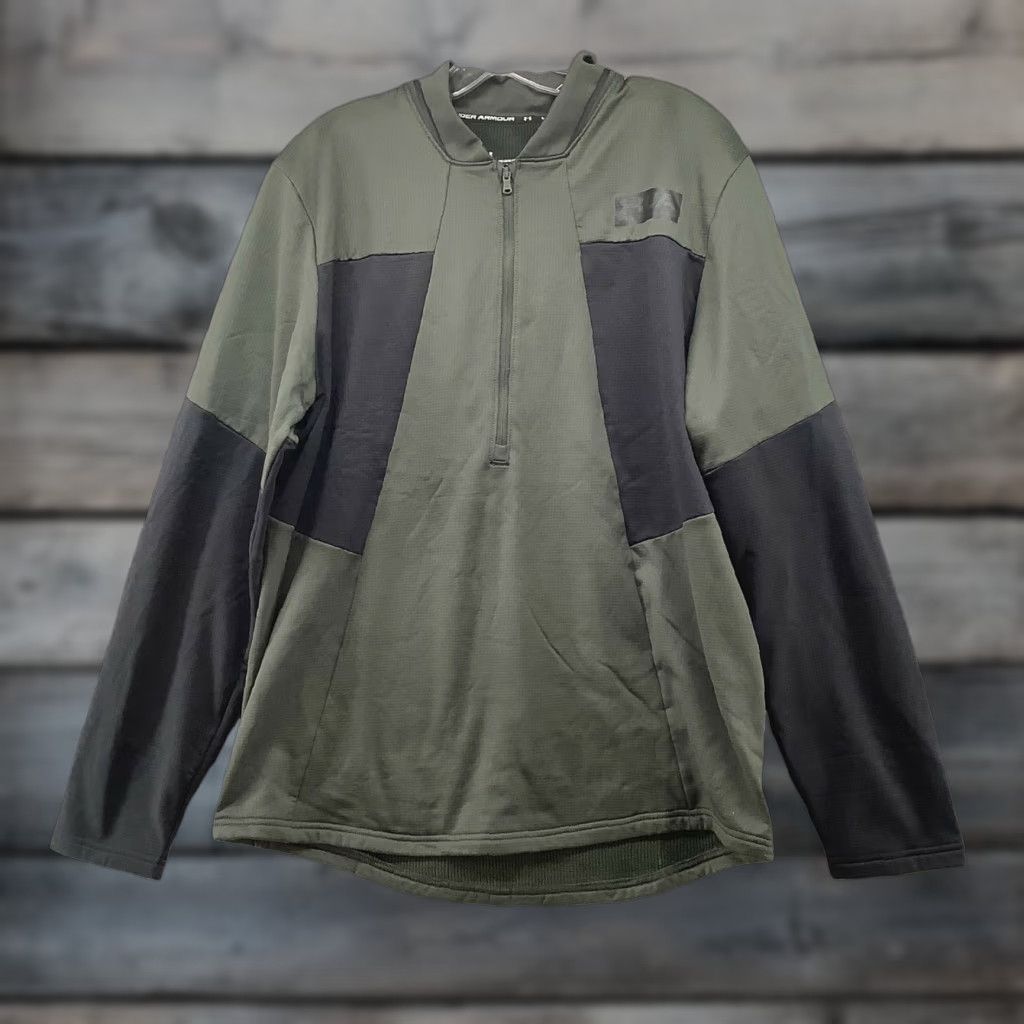 Under Armour Under Armour Sweatshirt Pullover Mens L Zip Army Green Fleece Lined 1/2 Zip Sport Gym Training Size US L / EU 52-54 / 3 - 1 Thumbnail