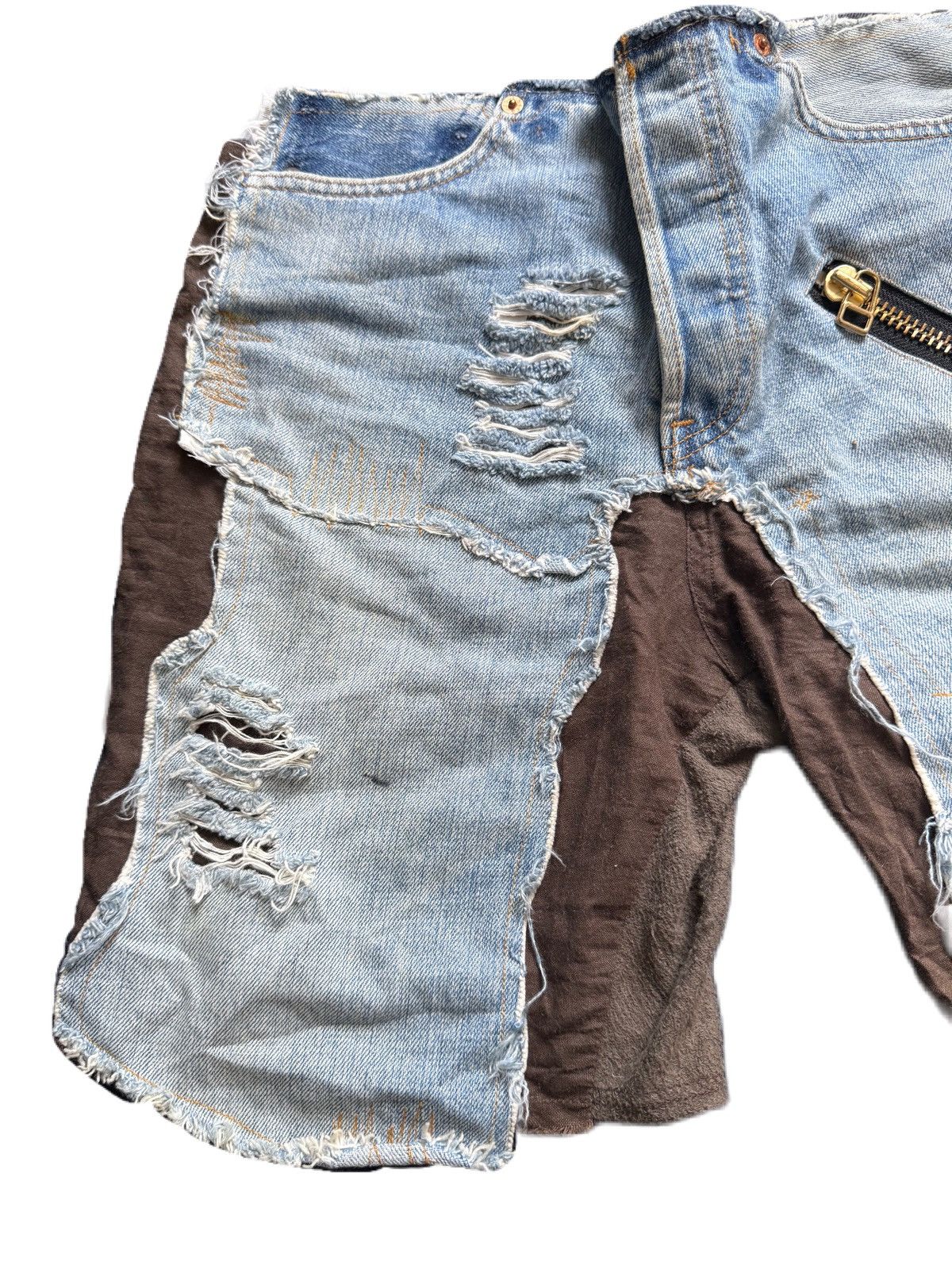 Seditionaries JAPAN BRAND JUNGLE CAT X LEVIS REWORKED BONDAGE SHORT PANTS Size US 32 / EU 48 - 3 Thumbnail