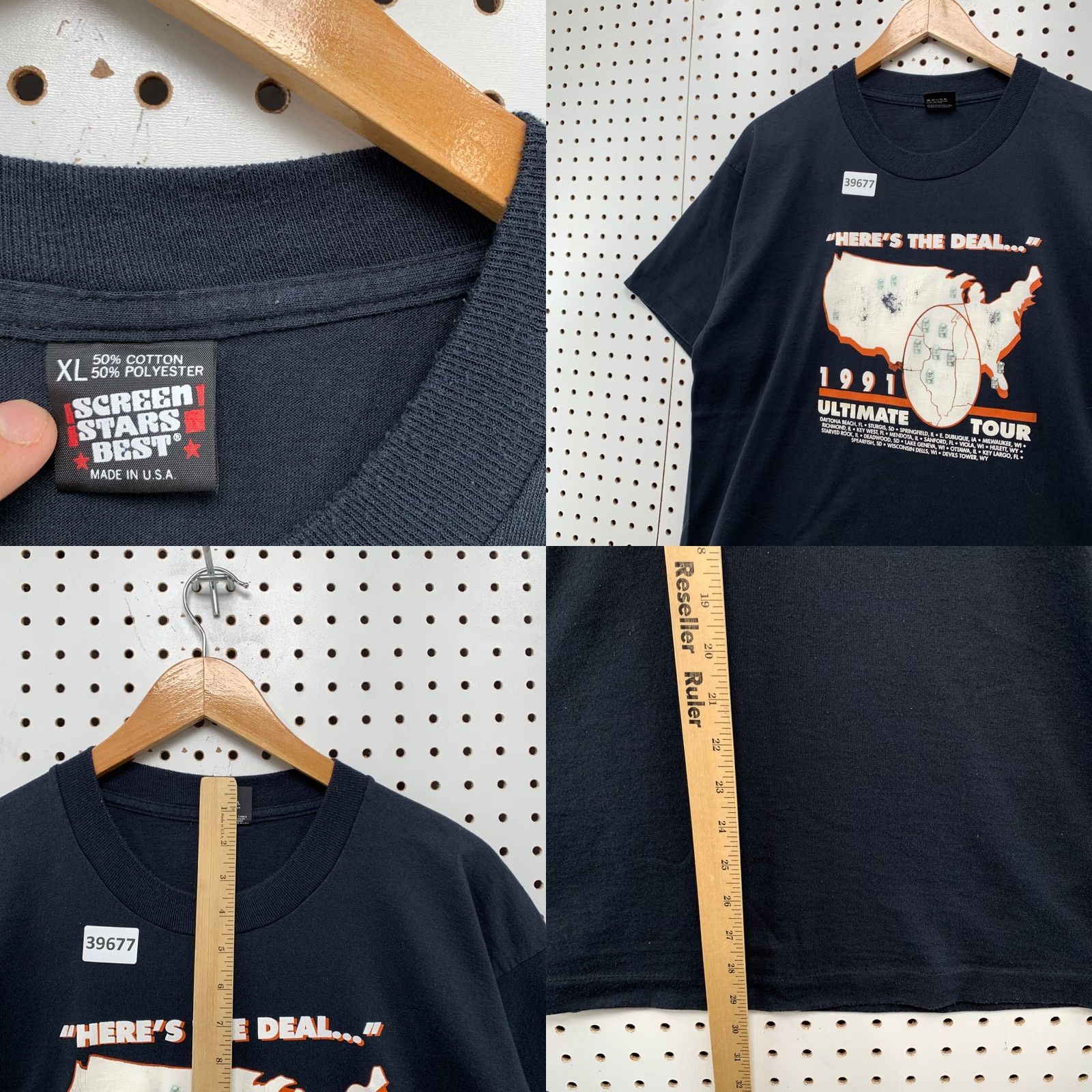 Vintage VINTAGE Harley Owner Group 1991 Ultimate Tour Shirt Mens XL Black USA Size US XL / EU 56 / 4 - 8 Thumbnail